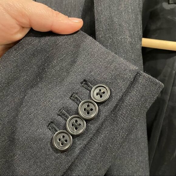 J.Crew Wool Blend Blazer Size 6 Short Black Tailored Cropped Workwear Chic - Picture 3 of 8